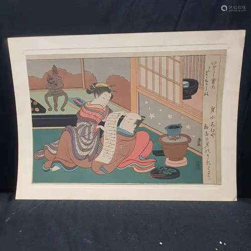 Fine Japanese Meiji  hand paint with Floral Decorations, Sig...