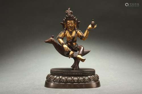 Gilt Bronze Statue of Buddha, Qianlong Reign Period, Qing Dy...