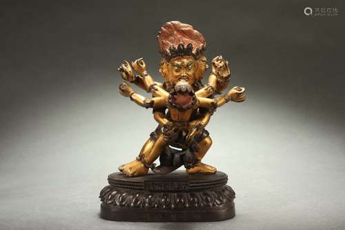 Gilt Bronze Statue of Buddha, Qianlong Reign Period, Qing Dy...