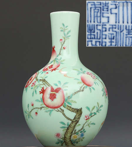 Qing Dynasty Qianlong famille rose pomegranate pattern celes...