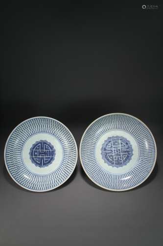 A pair of Chinese plates