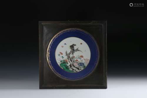 A Chinese porcelain plate painting