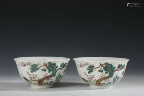 Pair of Chinese Porcelain Cups