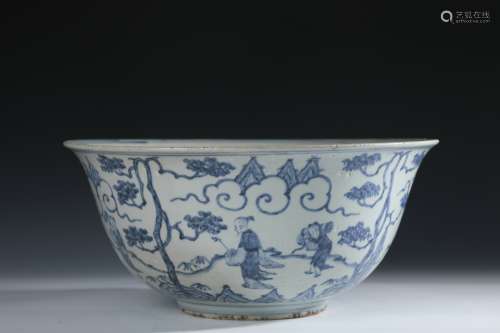 A large Chinese porcelain bowl