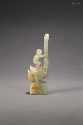 A Chinese jade pendant high ancient jade