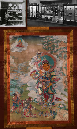 Qing Qianlong Thangka Panel of Vaisravana