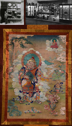 Qing Qianlong Thangka Panel of Dhatarattha