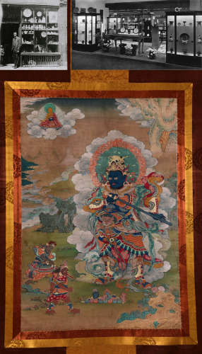 Qing Qianlong Thangka Panel of Jambhala