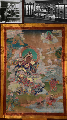 Qing Qianlong Thangka Panel of Jambhala