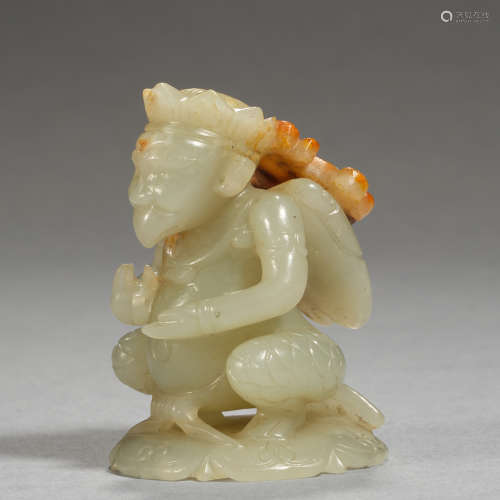 A small jade caring of  'Garuda' ,Ming dynasty