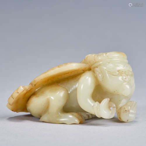 A jade caring of  'Garuda' ,Ming dynasty