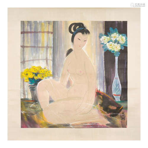 Lin Fengmian (1900 - 1991), Nude Lady，size 66cm*66cm.