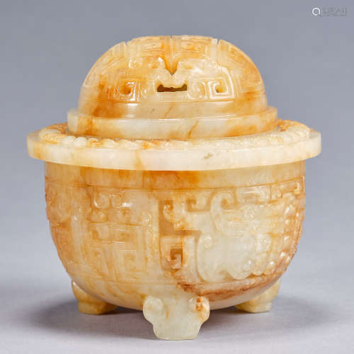 A jade incense burner, Han Dynasty