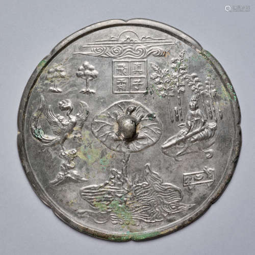 A bronze mirror,Qing dynasty