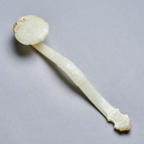 A jade Ruyi scepter, Qing dynasty