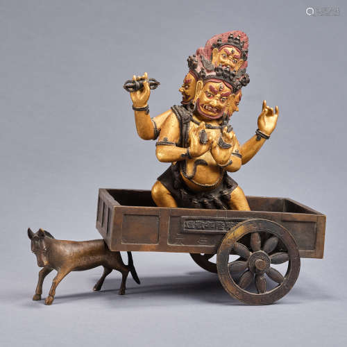 A gilt-copper alloy figure of Buddha Tibet,Qing dynasty