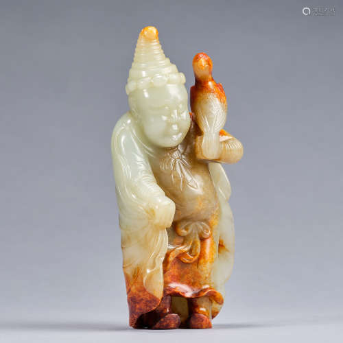 A jade carving of figure,Han dynasty
