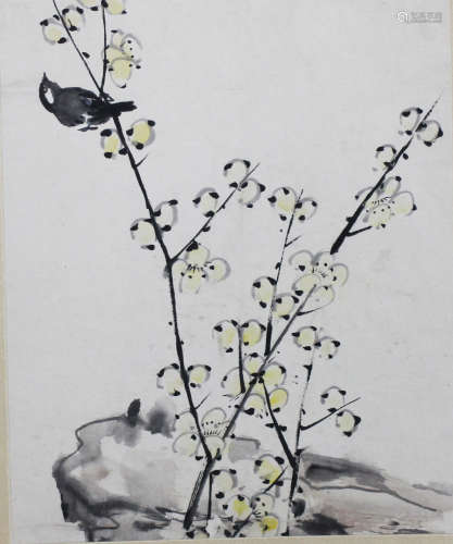佚名 花卉 纸本镜片