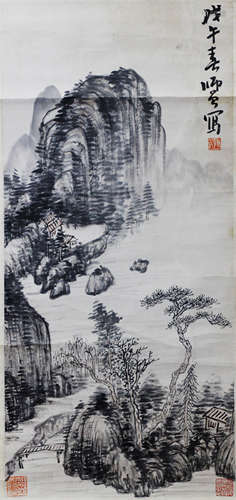 陈师曾 山水 纸本立轴