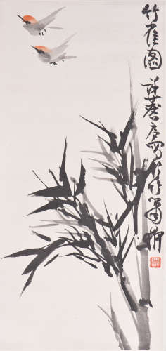 A CHINESE BAMBOO PAINTING