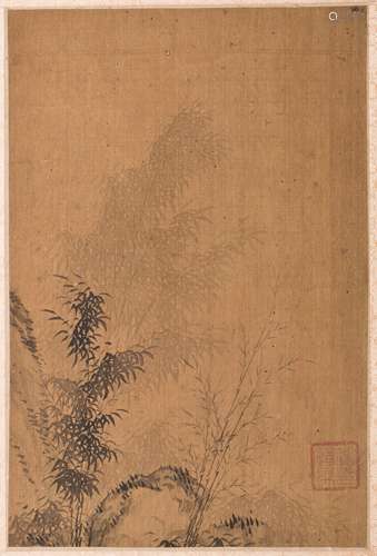 A CHINESE PAINTING OF BAMBOO MOTIF