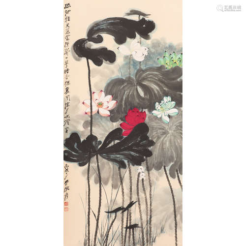 ZHANG DAQIAN (1898-1983, ATTRIBUTED TO), LOTUS