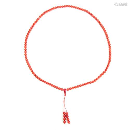 CORAL BEAD NECCKLACE