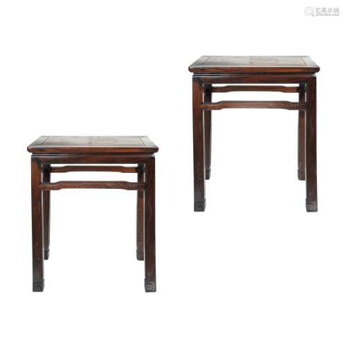 PAIR OF CHINESE ROSEWOOD TABLES