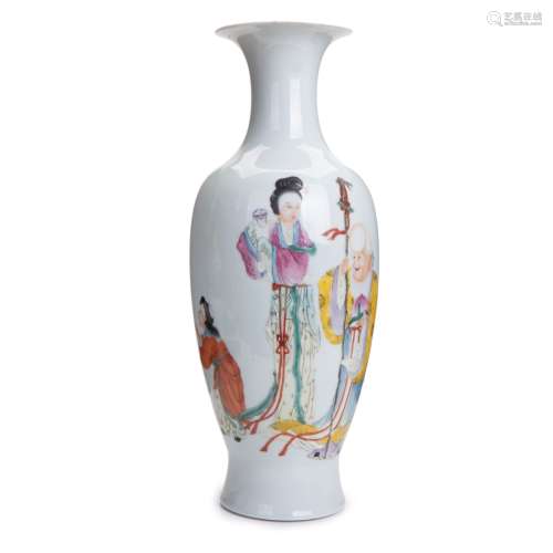 CHINESE FAMILLE ROSE IMMORTAL VASE