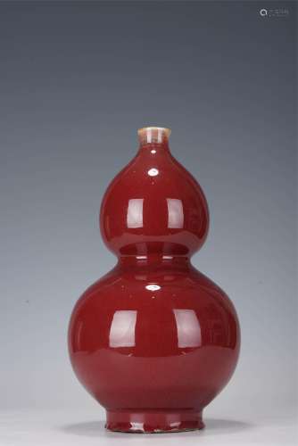 紅釉葫蘆賞瓶