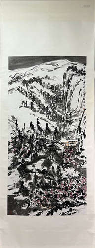 CUI RUZHUO, Chinese Landscape Painting Paper Hanging Scroll