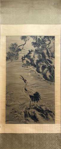 GAO QIPEI, Chinese Flower and Bird Painting Paper Hanging Sc...