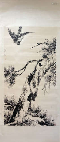 GAO QIPEI, Chinese Flower and Bird Painting Paper Hanging Sc...