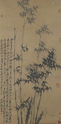 ZHENG BANQIAO, Chinese Pine Painting Hanging Scroll