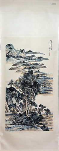 XIE ZHILIU, Chinese Landscape Painting Paper Hanging Scroll