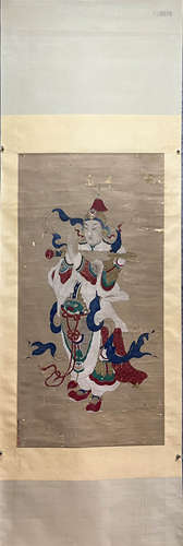 MA JIN, Chinese Figure Painting Paper Hanging Scroll