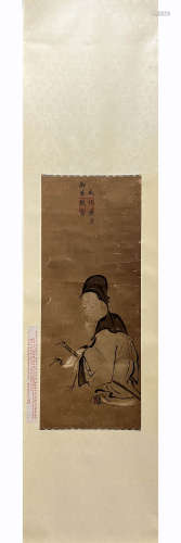 ZHU JIANSHEN, Chinese Figure Painting Hanging Scroll