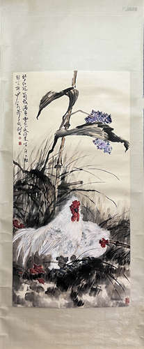 GAO JIANFU, Chinese Flower and Bird Painting Paper Hanging S...