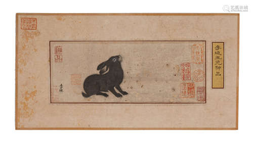 LI DI, Chinese Rabbit Painting on Paper