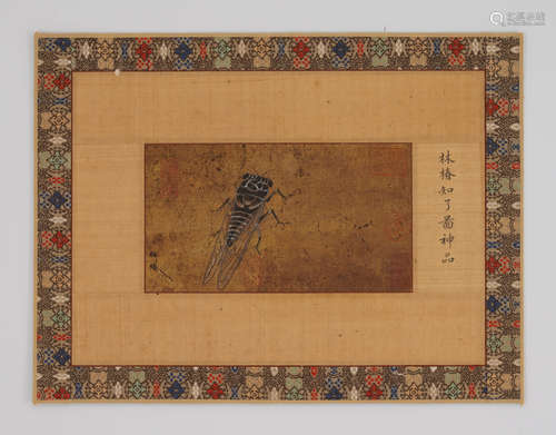 LIN CHUN, Chinese Cicada Painting on Paper