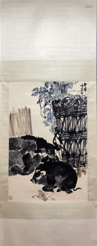 GUO WEIQU, Chinese Objects Paper Hanging Scroll