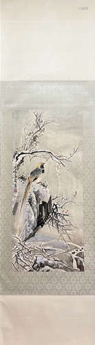 GAO QIFENG, Chinese Flower and Bird Painting Paper Hanging S...