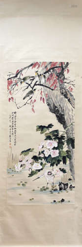 CHENG ZHANG, Chinese Flower and Bird Painting Paper Hanging ...