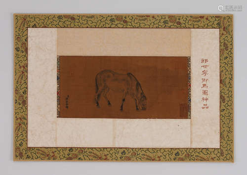 LANG SHINING, Chinese Horse Painting on Paper