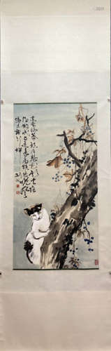 GAO JIANFU, Chinese Flower and Bird Painting Paper Hanging S...