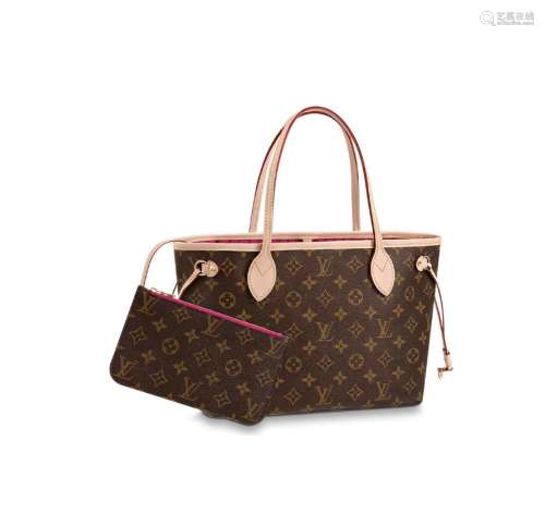 全新 LOUIS VUITTON  Neverfull 托特子母包 经典老花配色 手提单...