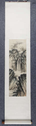黄耘石(1916-2009)  雨后溪声  设色纸本 立轴
