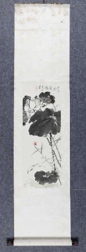 潘君诺(1906-1981) 荷池清趣 水墨纸本 立轴