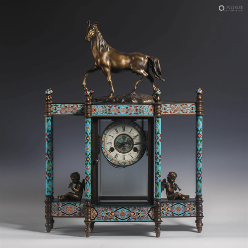 China Qing Dynasty Cloisonne Clock