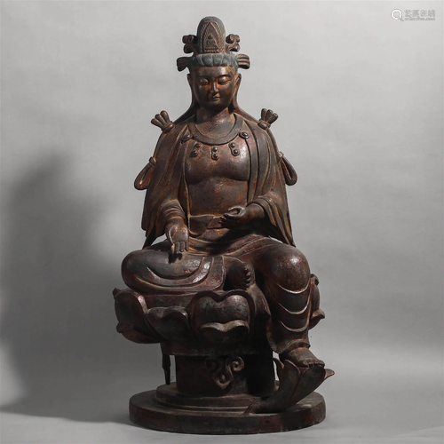 China Liao Dynasty bronze Buddha statue